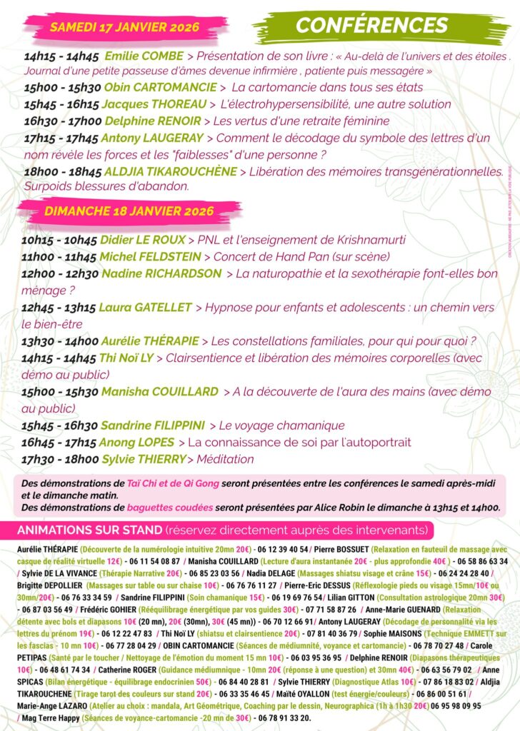 Salon bien-être - programme